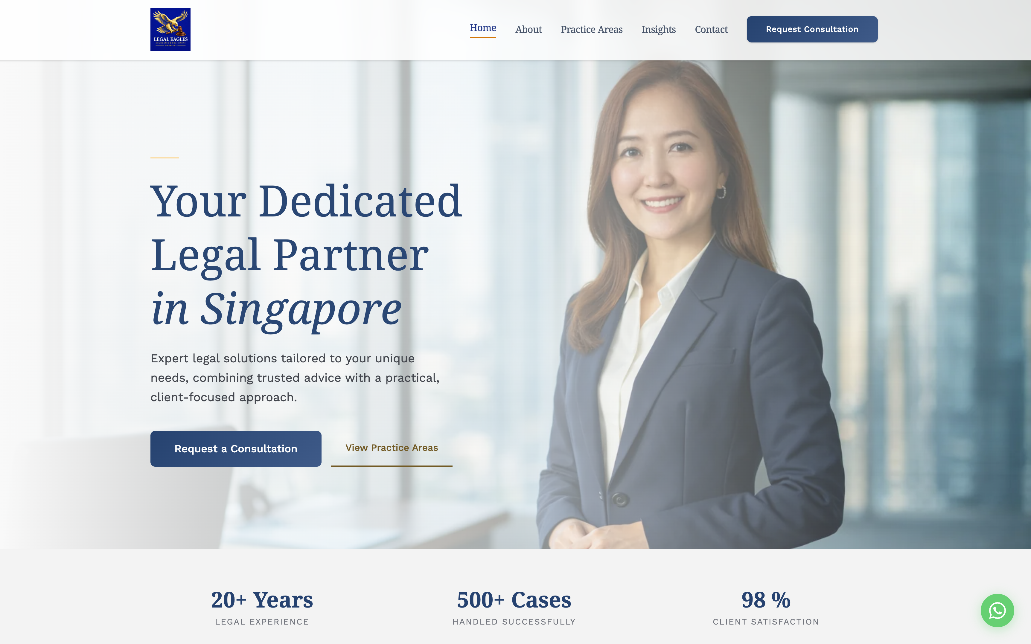Legal Eagles website